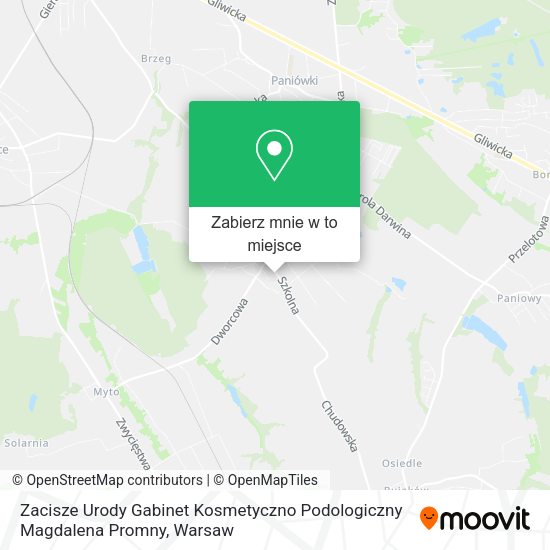 Mapa Zacisze Urody Gabinet Kosmetyczno Podologiczny Magdalena Promny