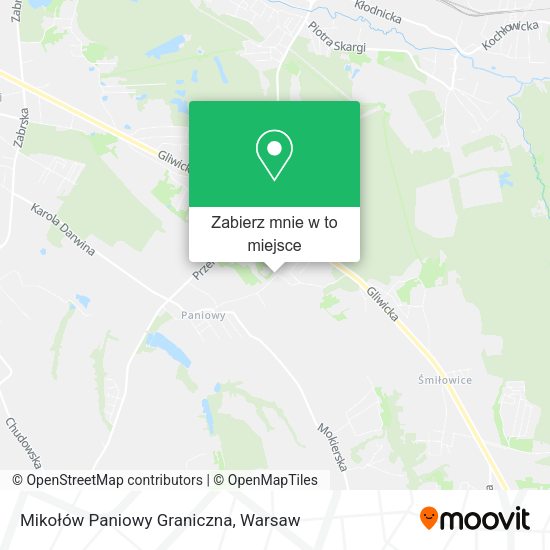 Mapa Mikołów Paniowy Graniczna