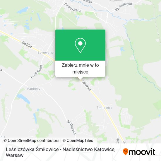 Mapa Leśniczówka Śmiłowice - Nadleśnictwo Katowice