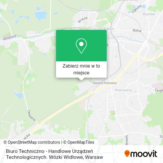 Mapa Biuro Techniczno - Handlowe Urządzeń Technologicznych. Wózki Widłowe