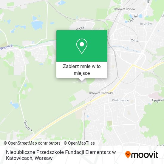 Mapa Niepubliczne Przedszkole Fundacji Elementarz w Katowicach