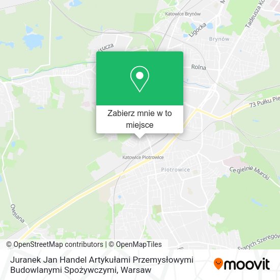 Mapa Juranek Jan Handel Artykułami Przemysłowymi Budowlanymi Spożywczymi