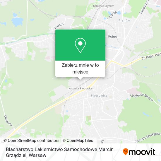 Mapa Blacharstwo Lakiernictwo Samochodowe Marcin Grządziel