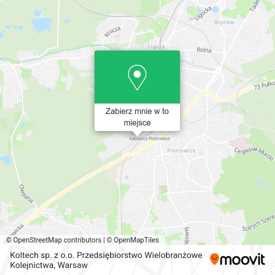 Mapa Koltech sp. z o.o. Przedsiębiorstwo Wielobranżowe Kolejnictwa