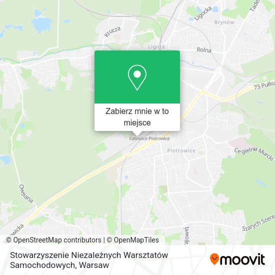 Mapa Stowarzyszenie Niezależnych Warsztatów Samochodowych