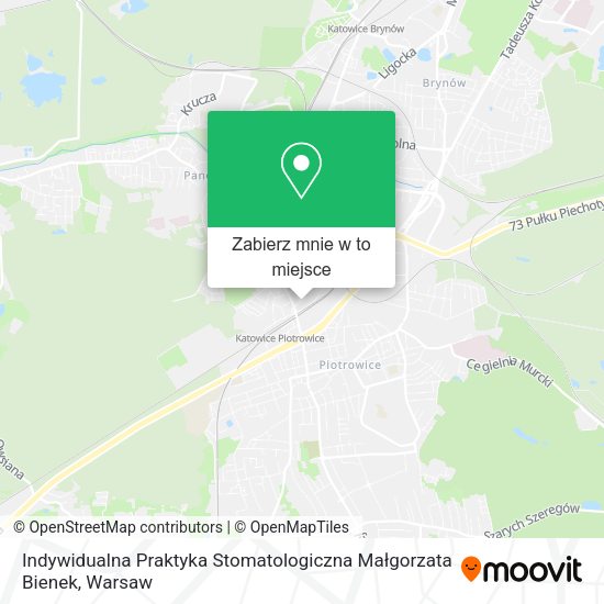 Mapa Indywidualna Praktyka Stomatologiczna Małgorzata Bienek