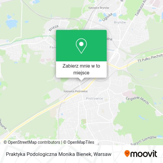 Mapa Praktyka Podologiczna Monika Bienek