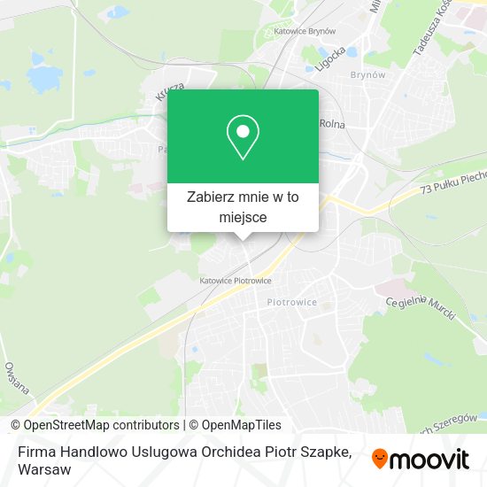 Mapa Firma Handlowo Uslugowa Orchidea Piotr Szapke