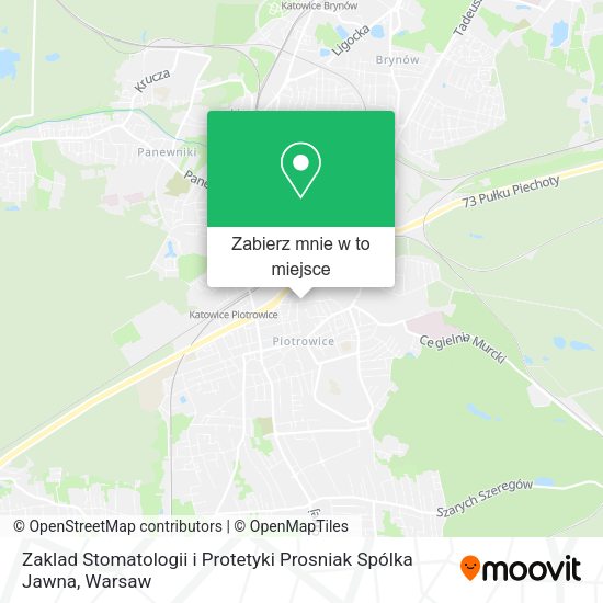 Mapa Zaklad Stomatologii i Protetyki Prosniak Spólka Jawna