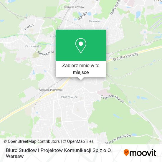 Mapa Biuro Studiow i Projektow Komunikacji Sp z o O