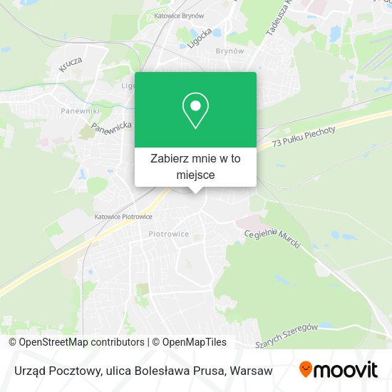 Mapa Urząd Pocztowy, ulica Bolesława Prusa