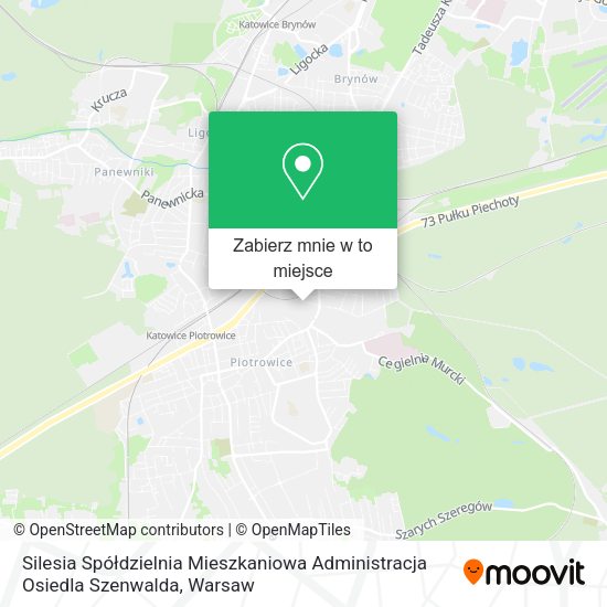 Mapa Silesia Spółdzielnia Mieszkaniowa Administracja Osiedla Szenwalda