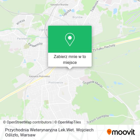 Mapa Przychodnia Weterynaryjna Lek.Wet. Wojciech Oślizło