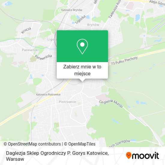 Mapa Daglezja Sklep Ogrodniczy P. Gorys Katowice