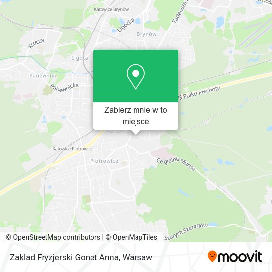 Mapa Zaklad Fryzjerski Gonet Anna