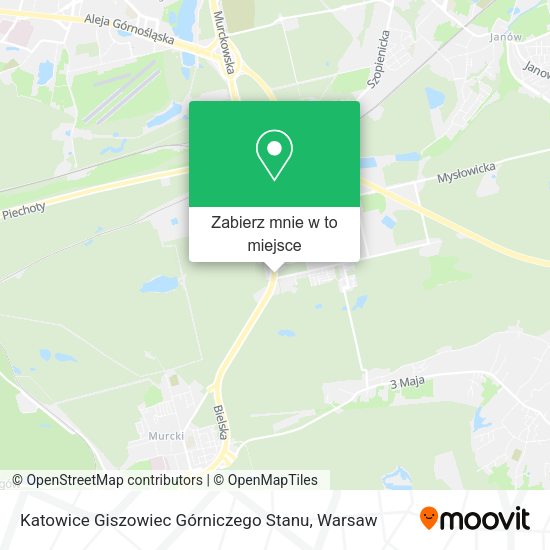 Mapa Katowice Giszowiec Górniczego Stanu