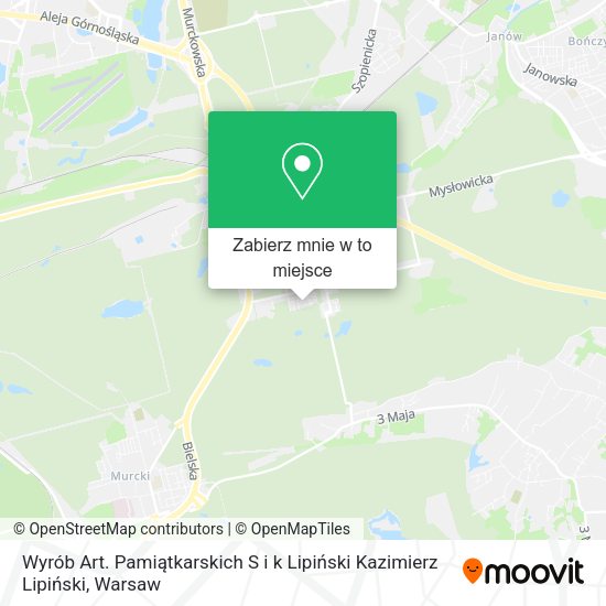 Mapa Wyrób Art. Pamiątkarskich S i k Lipiński Kazimierz Lipiński