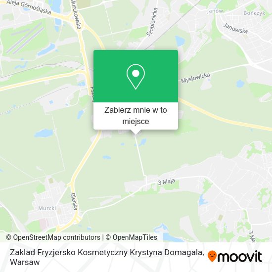 Mapa Zaklad Fryzjersko Kosmetyczny Krystyna Domagala