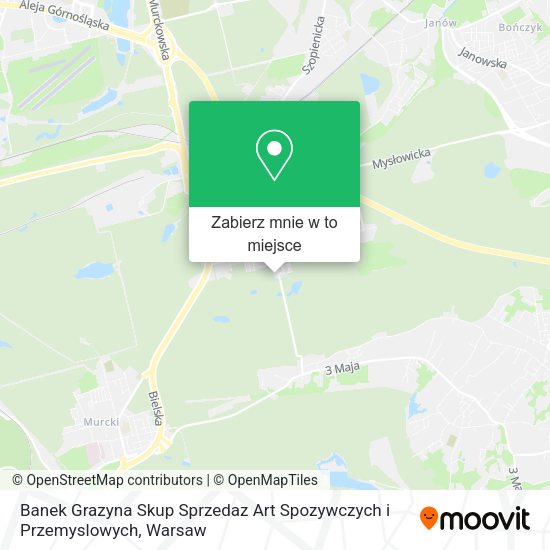 Mapa Banek Grazyna Skup Sprzedaz Art Spozywczych i Przemyslowych