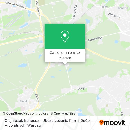 Mapa Olejniczak Ireneusz - Ubezpieczenia Firm i Osób Prywatnych