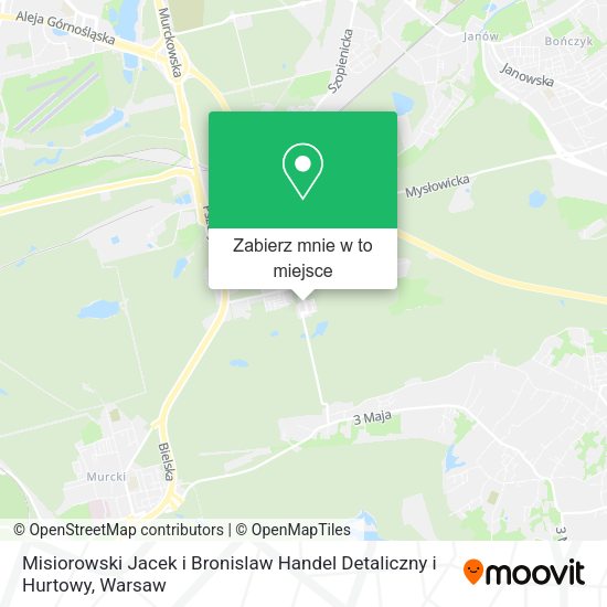 Mapa Misiorowski Jacek i Bronislaw Handel Detaliczny i Hurtowy