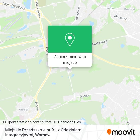 Mapa Miejskie Przedszkole nr 91 z Oddziałami Integracyjnymi