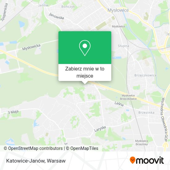 Mapa Katowice-Janów