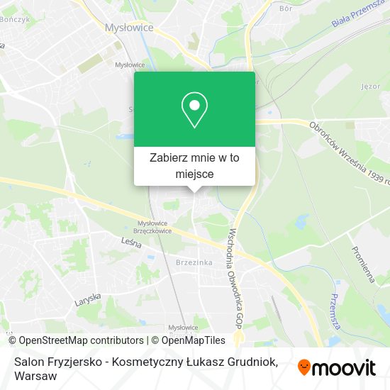 Mapa Salon Fryzjersko - Kosmetyczny Łukasz Grudniok