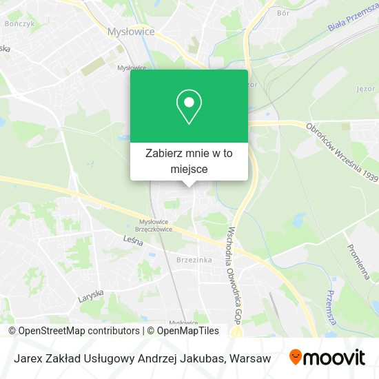 Mapa Jarex Zakład Usługowy Andrzej Jakubas