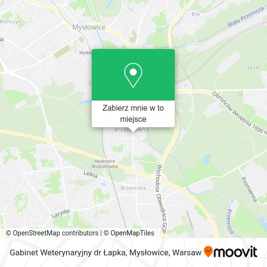 Mapa Gabinet Weterynaryjny dr Łapka, Mysłowice