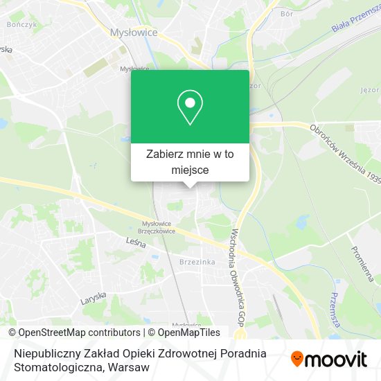 Mapa Niepubliczny Zakład Opieki Zdrowotnej Poradnia Stomatologiczna