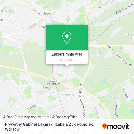 Mapa Prywatny Gabinet Lekarski Izabela Żuk Popiołek