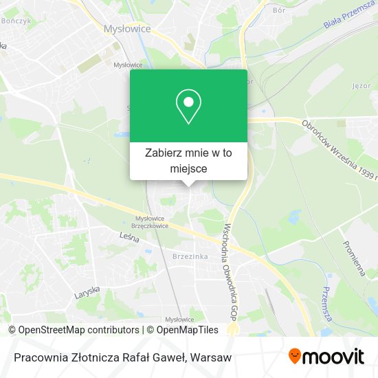 Mapa Pracownia Złotnicza Rafał Gaweł