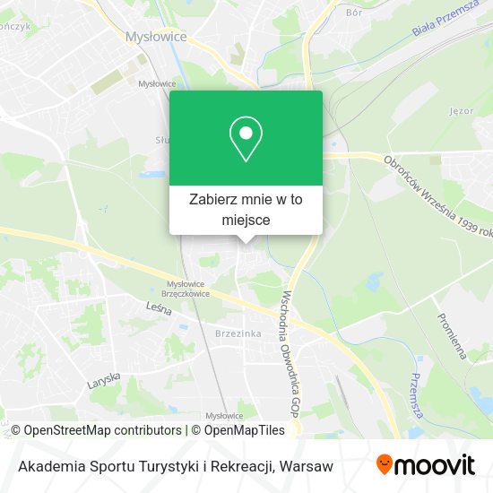 Mapa Akademia Sportu Turystyki i Rekreacji