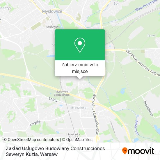 Mapa Zakład Usługowo Budowlany Construcciones Seweryn Kuzia