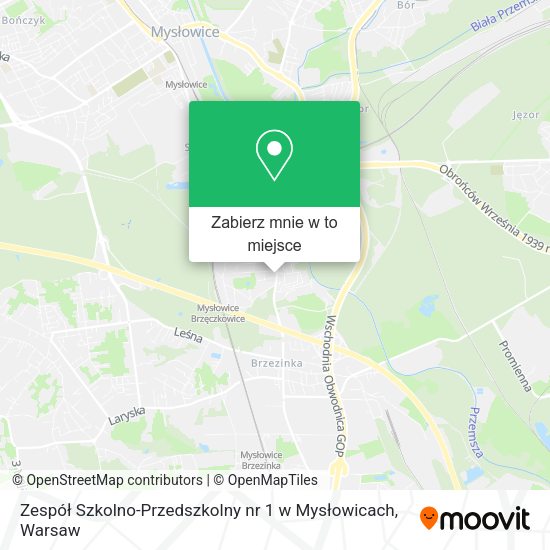 Mapa Zespół Szkolno-Przedszkolny nr 1 w Mysłowicach