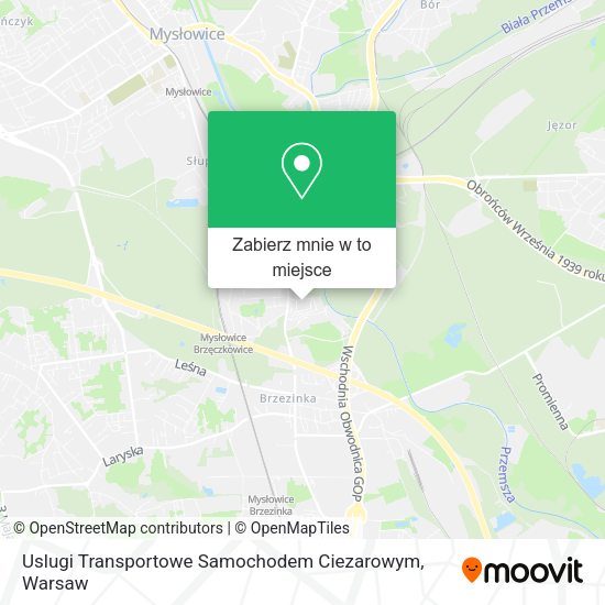 Mapa Uslugi Transportowe Samochodem Ciezarowym