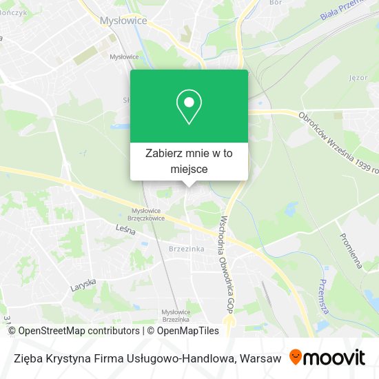 Mapa Zięba Krystyna Firma Usługowo-Handlowa