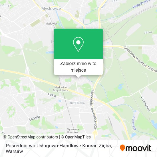 Mapa Pośrednictwo Usługowo-Handlowe Konrad Zięba