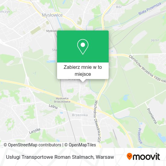 Mapa Usługi Transportowe Roman Stalmach