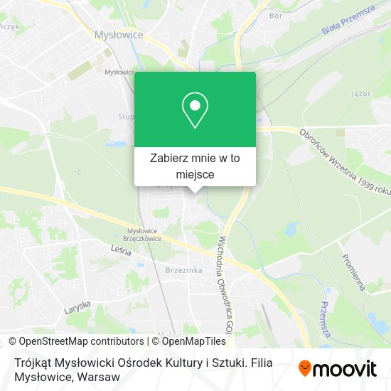 Mapa Trójkąt Mysłowicki Ośrodek Kultury i Sztuki. Filia Mysłowice