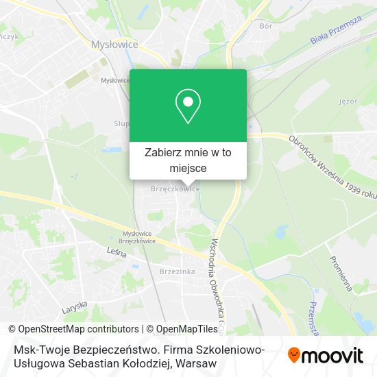 Mapa Msk-Twoje Bezpieczeństwo. Firma Szkoleniowo-Usługowa Sebastian Kołodziej