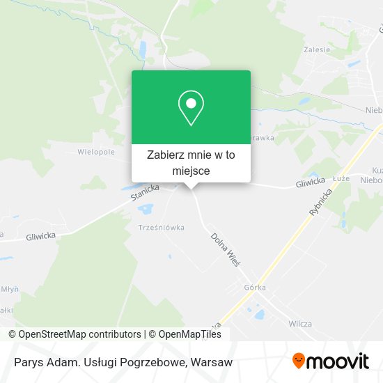 Mapa Parys Adam. Usługi Pogrzebowe