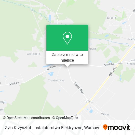 Mapa Żyła Krzysztof. Instalatorstwo Elektryczne