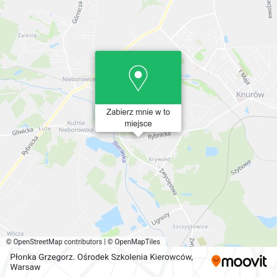 Mapa Płonka Grzegorz. Ośrodek Szkolenia Kierowców