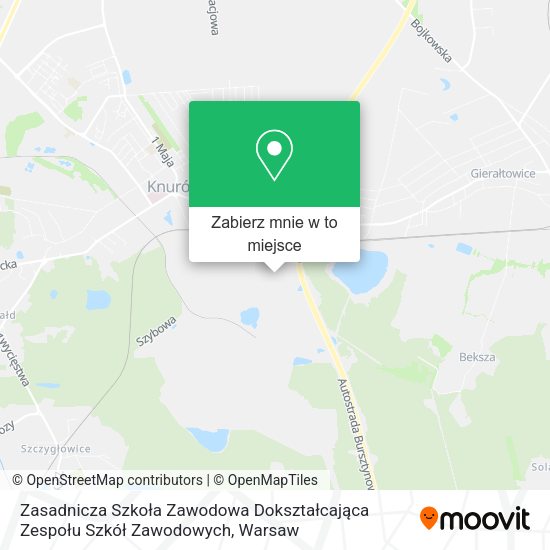 Mapa Zasadnicza Szkoła Zawodowa Dokształcająca Zespołu Szkół Zawodowych