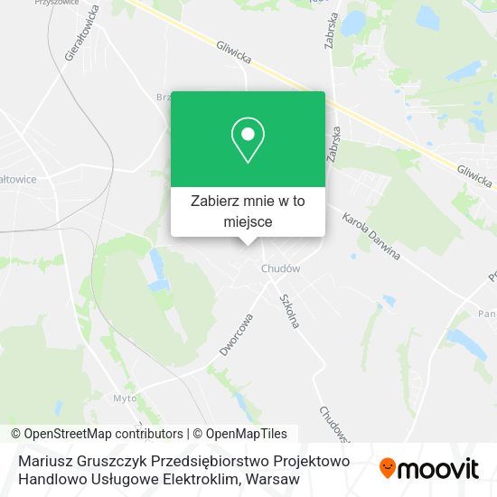 Mapa Mariusz Gruszczyk Przedsiębiorstwo Projektowo Handlowo Usługowe Elektroklim