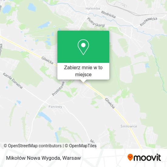 Mapa Mikołów Nowa Wygoda