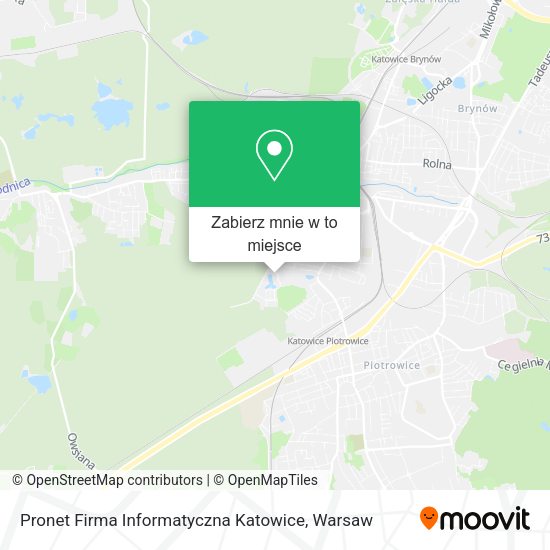 Mapa Pronet Firma Informatyczna Katowice