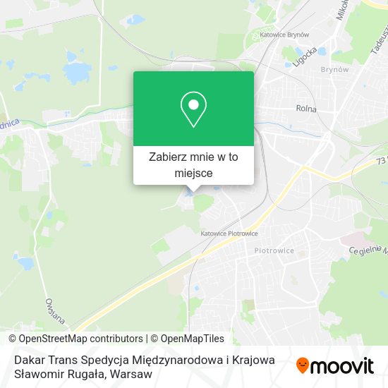 Mapa Dakar Trans Spedycja Międzynarodowa i Krajowa Sławomir Rugała